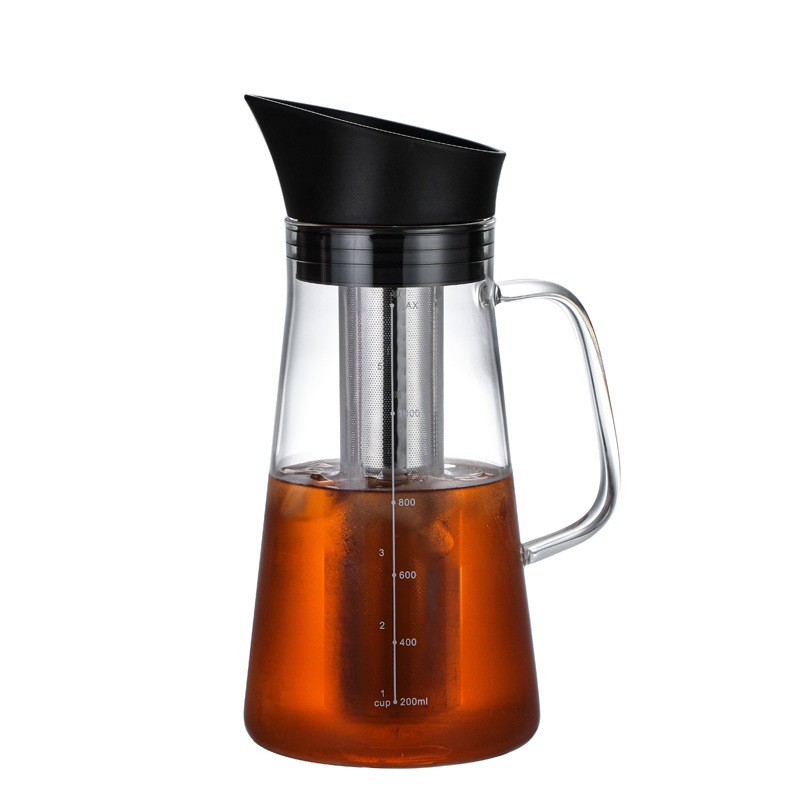 Jarra Com Cafe Infusor E Tampa Cold Brew Borossilicato 1,2l