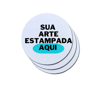 Porta Copo Bolacha de Chopp Personalizado Sua Arte Estampada Aqui