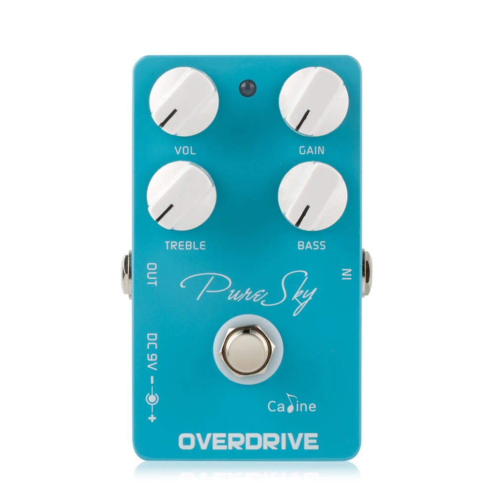 Caline Pure Sky OD Pedal de Guitarra Limpo Overdrive, Pedais de Efeito Acessórios CP-12, Efeito Guitarra