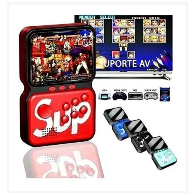 Mini Game Portátil 400 Jogos Retro Sup Game Box Mega Premium em