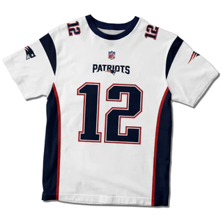 Camisa Camiseta New England Patriots Tom Brady Branca