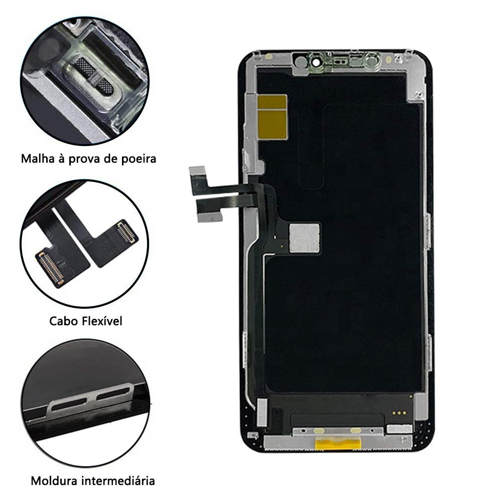 FHD LTPS VIVID Frontal Tela Para Iphone X Xr Xs 11 12 Pro Max