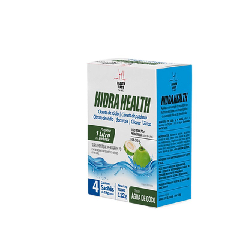 Soro de Reidratação HIDRA HEALTH Caixa com 4 Sachês