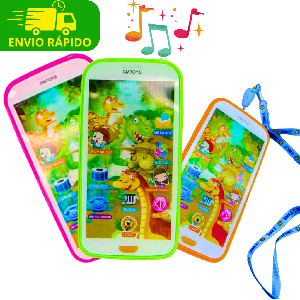 Celular Touch 3D Musicas e Sons Infantil Para Crianças Interativo Divertido Passa Tempo Entretenimento