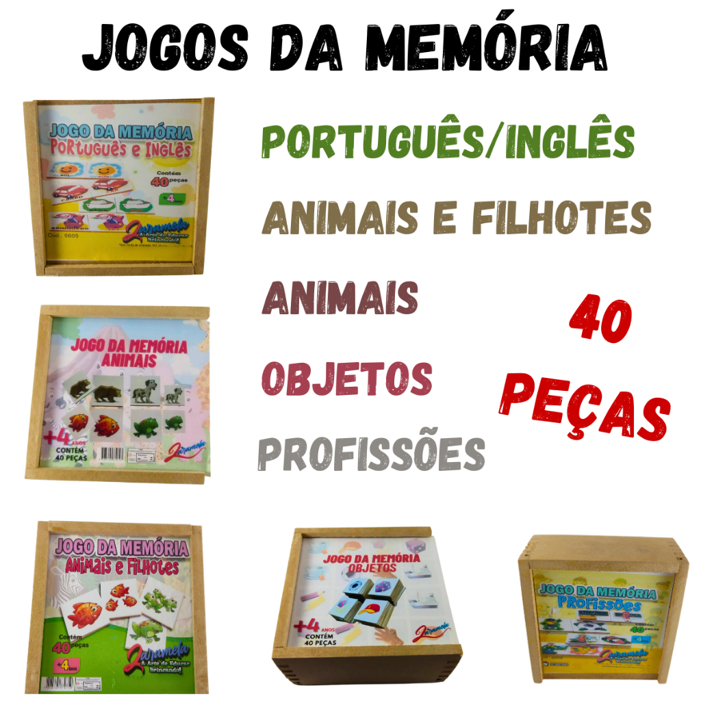 Jogo da Memória Amigos da Princesa Brinquedo infantil Educacional  Pedagógico 40 PÇS