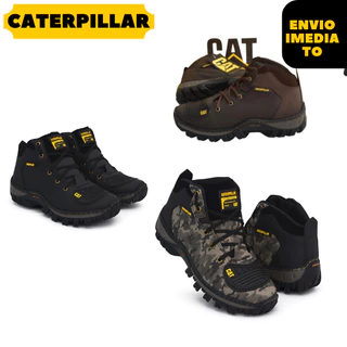 Bota Caterpillar Coturno Masculino Para Trabalho Trilha Moto Envio Imediato Sola De Borracha Macia o