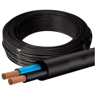 Rolo De Fio Cabo Goldflex 2 Vias Pp 2x4,0mm C/ 50 ou 100 Metros