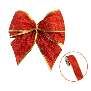 Fita Para Laços Natalinos Arvore de Natal Vermelha