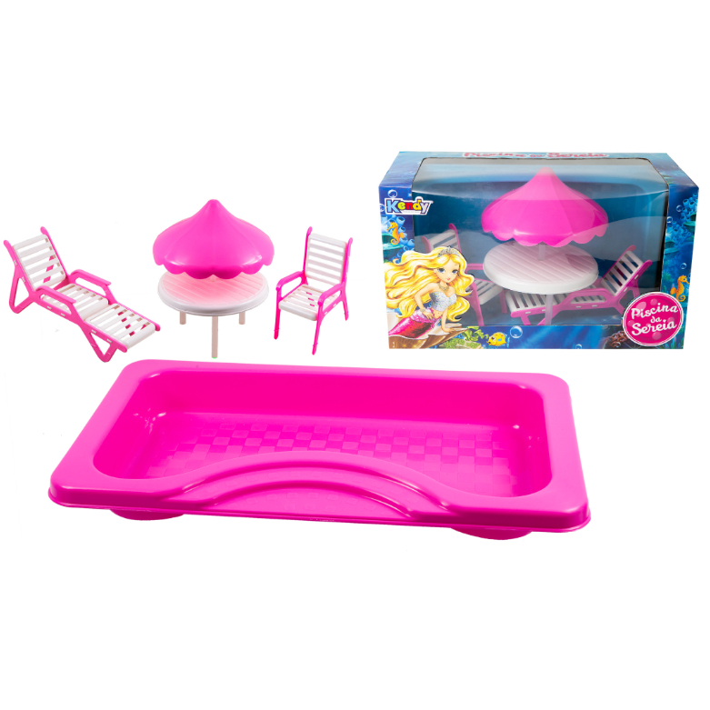 Barbie Piscina Glam Com Boneca Negra - Mattel