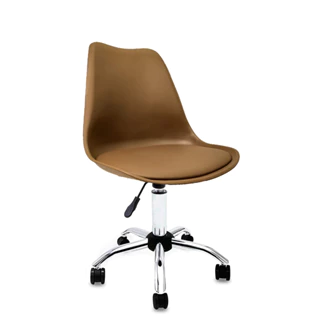 Cadeira Saarinen Pp Marrom Office Cromada