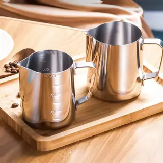 Jarra Leiteira Latte Art Aço Inox 350ml e 550ml Café Cafeteria Cremeira Pitcher - Pronta Entrega