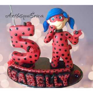 Topper Topo de Bolo Miraculous Ladybug Aniversário - 07 unid - Pular e  Brincar Artigos Para Festas