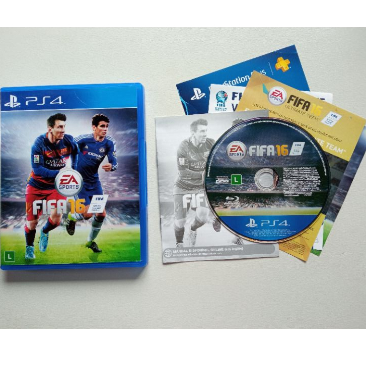 Jogo FIFA 16 PS.4 original mídia física seminovo futebol pronta entrega
