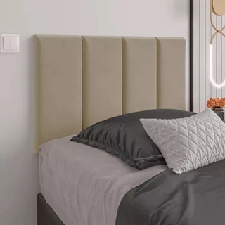 Cabeceira De Cama Solteiro Box COMPLETA Estofada Suede 90x55Cm direto da Fábrica