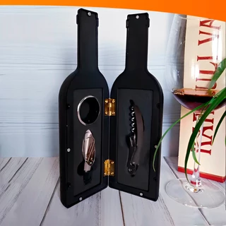 Kit 4 Peças Acessórios Para Vinho Com Garrafa