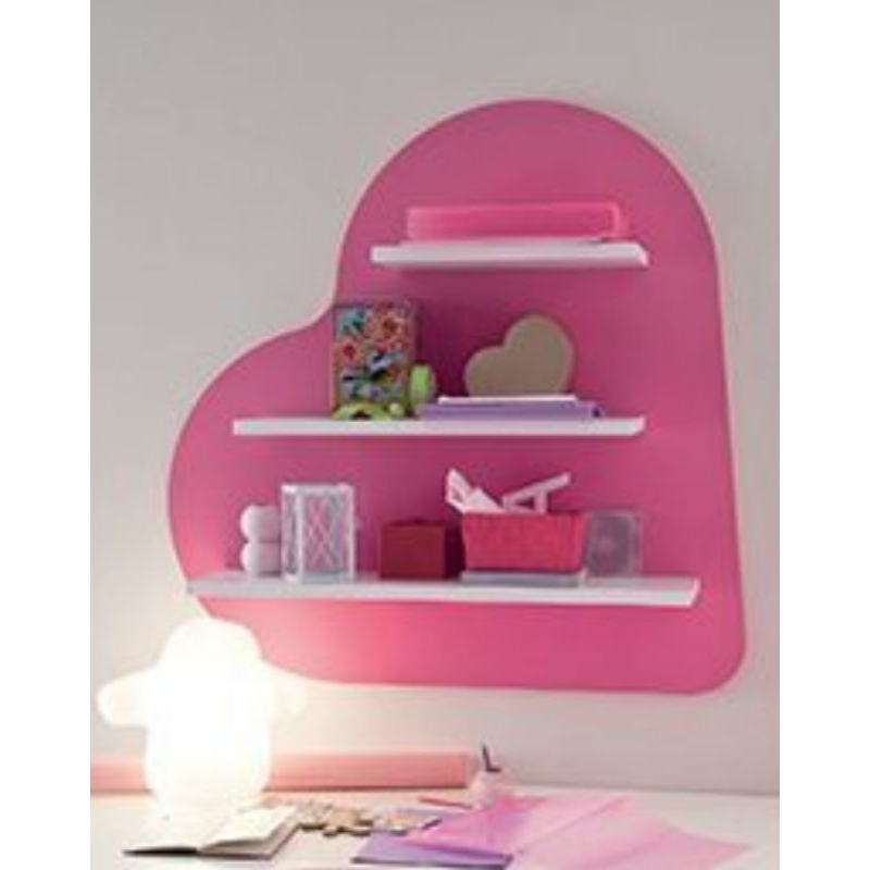 Prateleira Coração com 3 Prateleira Nicho Pink incluso Buchas e parafusos ..