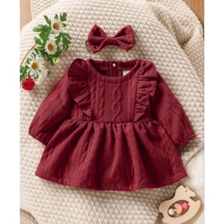 SHEIN Conjunto Festivo Xadrez Vermelho De 4 Peças Para Bebê Recém