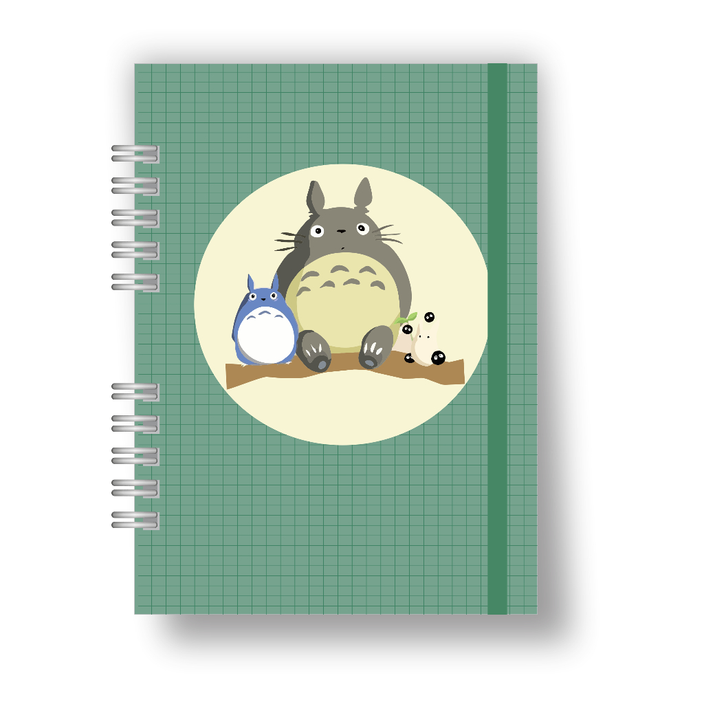 Caderno Sketchbook - Caderno Personalizado com nome - Bullet Journal - Studio Ghibli Totoro A5, A6
