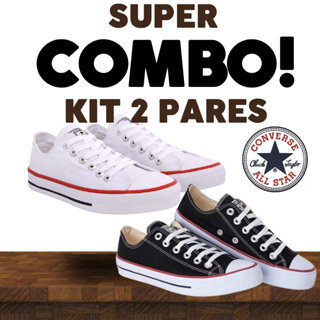 Tênis preto All Star tradicional sola preta cano baixo em Promoção na  Shopee Brasil 2023