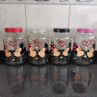 Pote de vidro Mickey e Minnie | Escolha variação