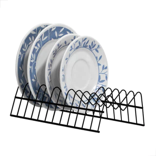 Suporte Para 8 Pratos Vertical Organizador De Armário