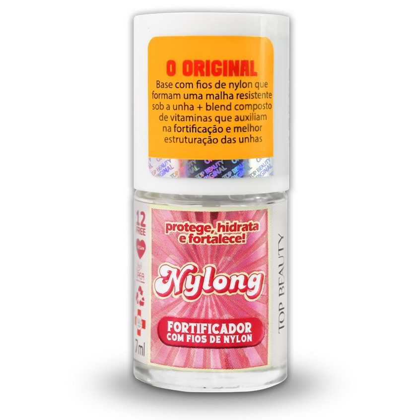 Base para Unhas Nylong Fortificante com Fibras - Top Beauty | Shopee Brasil