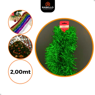 Festão De Natal Decorativo com 2 metros Com Varias Cores