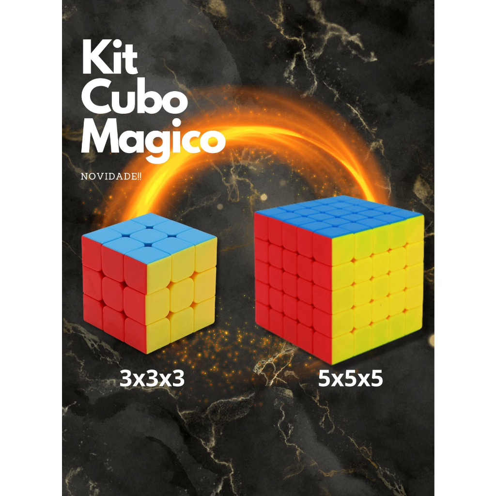 Kit 2 Cubo Mágico Profissional Moyo Estilo Fibra de Carbono em