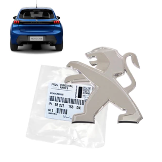 Emblema Leão Logo Traseiro Novo Peugeot 208 Original