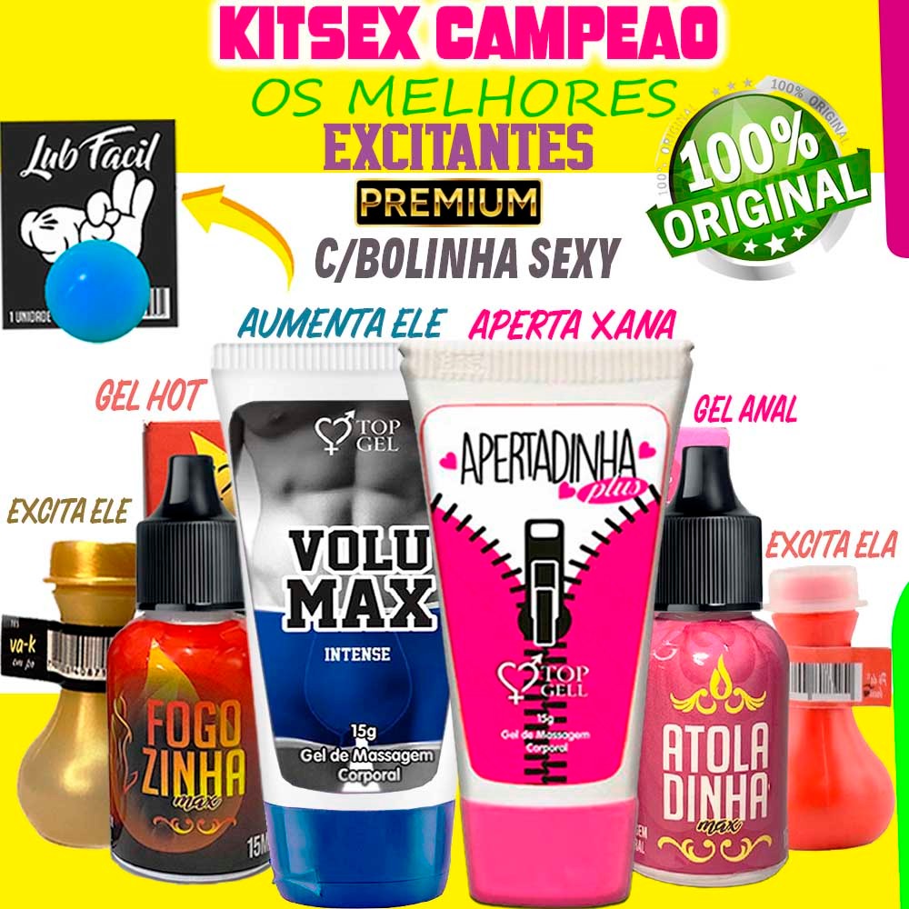 Kit Sex Shop Campeao Produtos Eróticos E Sexy Lubrificante Intimo Tipo Volumao E Apertadinha E 7344