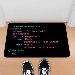 Tapete Decorativo Emborrachado - PROGRAMADOR BEM-VINDO DEV