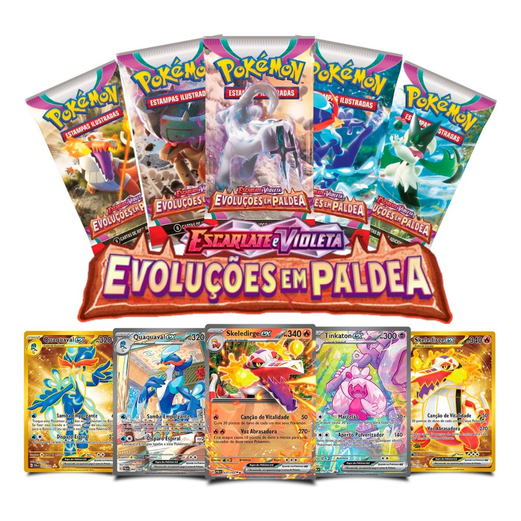 Cartinhas Pokemón Booster Pacote 24 Cartas Coleção Lançamento Copag ...