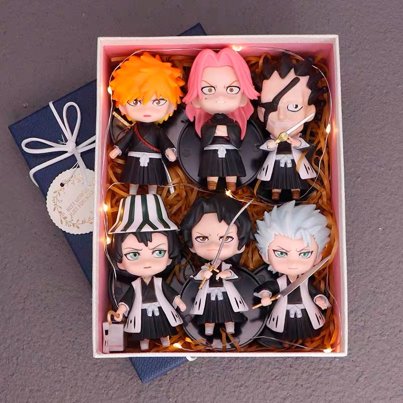 Bleach Figuras de Ação Bonecos de Ação Decoração Anime Bleach Miniatura Ichigo Kurosaki/Toushirou Hitsugaya/Urahara Kisuke/Kenpachi Zaraki