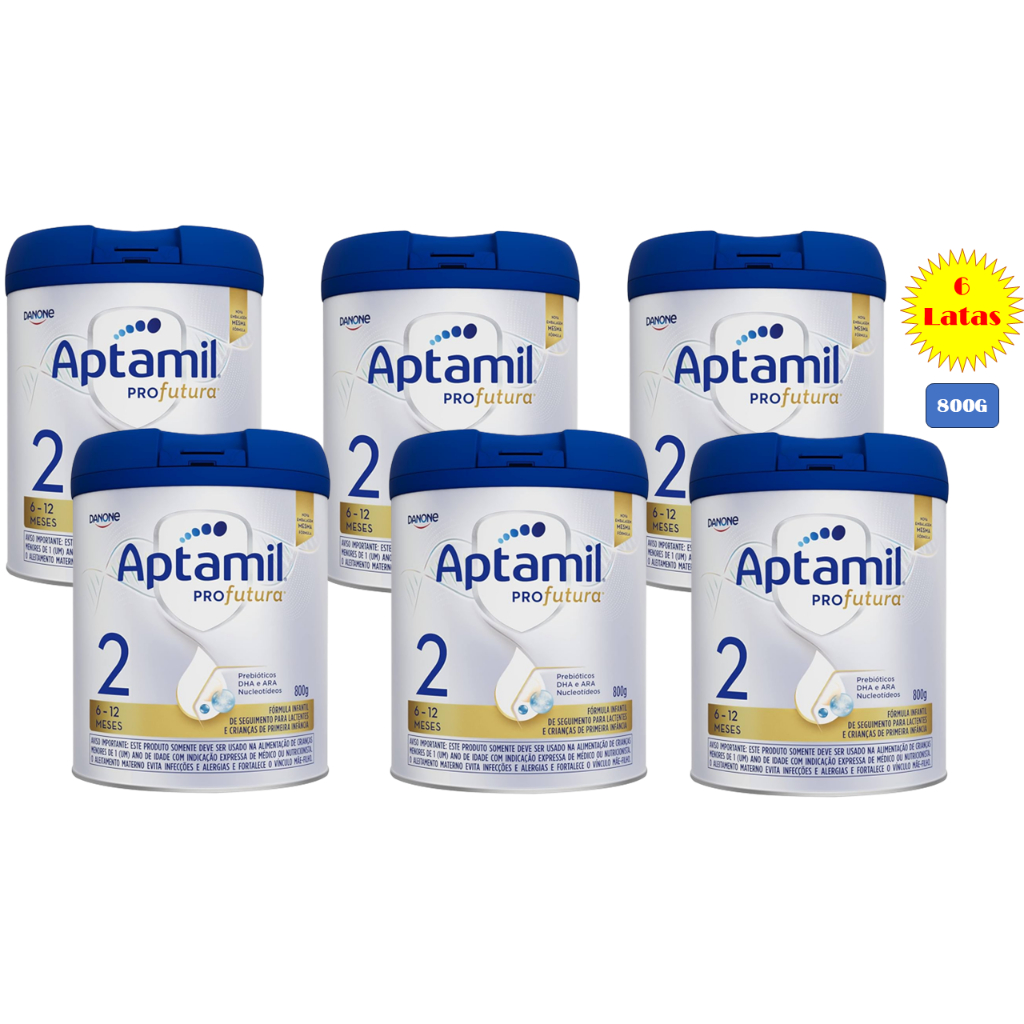 FORMULA INFANTIL LEITE APTAMIL PROFUTURA 2 800G (6 UN) | Shopee Brasil