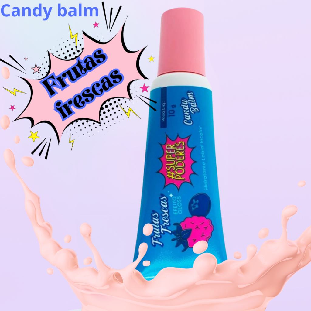 Hidratante Labial Candy Balm Frutas Frescas Super Poderesgloss Shopee Brasil 