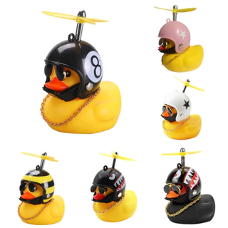 Pato Patinho Amarelo Decorativo Com Capacete Para Painel de Carros/ Motos