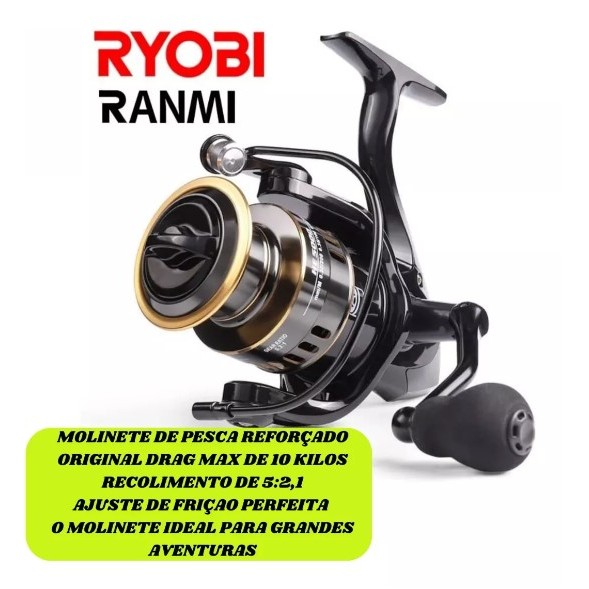 RYOBI RANMI HE Spinning Reels Saltwater Freshwater Ultralight Metal Frame, Ultra Smooth and Tough,5.2:1