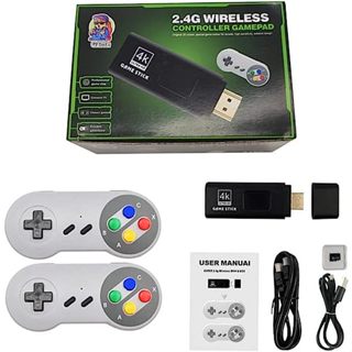 Console Game Stick Lite 3500 M8 HDMI 4K com 2 Controles Wireless 3500 Jogos