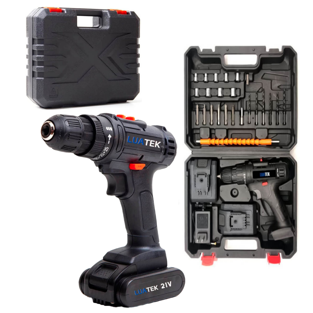 Parafusadeira e Furadeira Com 2 Baterias Profissional 21V Kit Completo ...