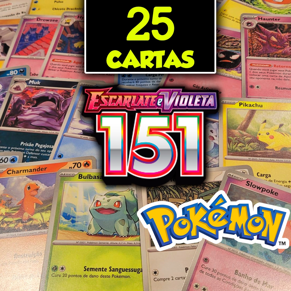 Todas Cartas comuns, incomuns e raras Pokémon TCG 151, Lote
