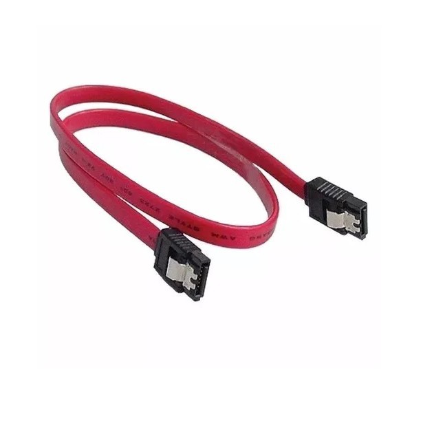 Cabo SATA de Dados Vermelho 50cm com Trava 6GB/s