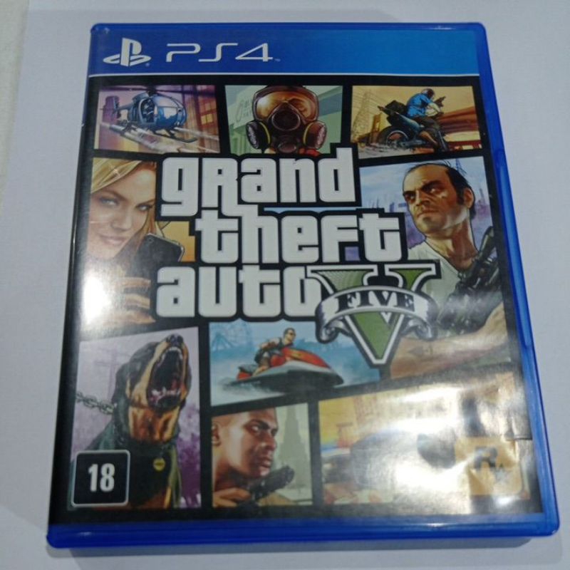 GTA 5 PS4 com capa mapa original perfeito sem disco