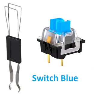 Kit Switch Outemu Azul + Removedor de Switch e Teclas Keycaps de Teclado Mecânico 2 em 1 - Switch para teclados mecânicos Redragon