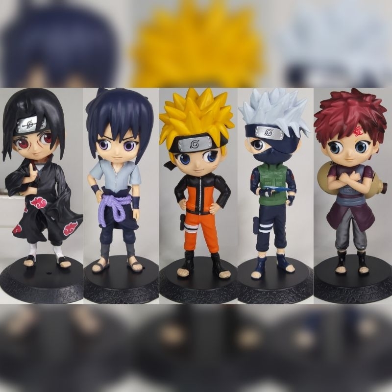 Q Posket Naruto Shippuden 16 cm Boneco Sasuke Itachi Kakashi Gaara