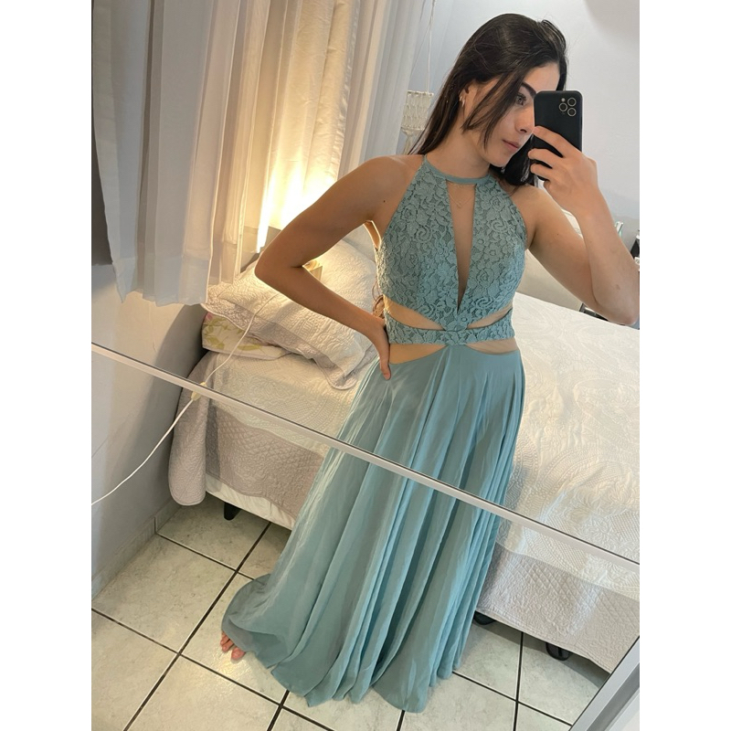 Vestido de festa hot sale longo cor pastel