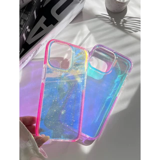 Capa holografica Com Brilho capinha Brilhosa colorida reforçada para iPhone 11/Xr/15/13/14/13/16/16pro/16promax
