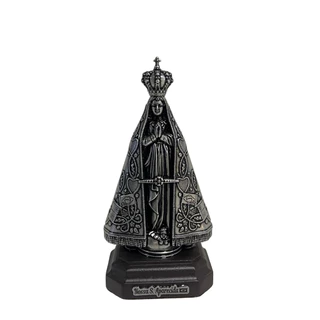 Imagem De Nossa Senhora Aparecida em Aço Inox Bronze Prata