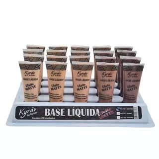 Base Líquida Efeito Matte Cores Escuras Kyrav