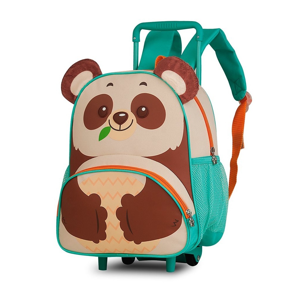 Mochila Escolar Passeios Infantil Com Rodinha Modelo Panda Clio Pets Mala Bolsa Crian A Viagem