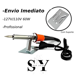 Ferro de Solda Profissional 110V 60W com Suporte Maquina De soldar